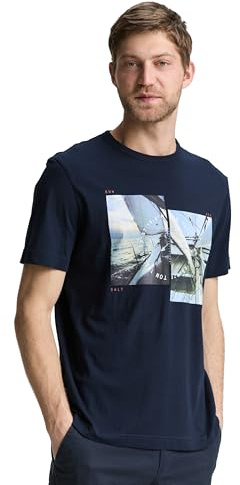 TOM TAILOR Herren 1046791 T-Shirt, 10668 - Sky Captain Blue, XL EU