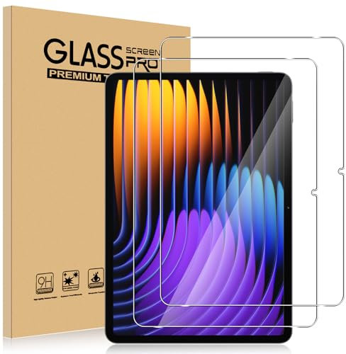 Yantree 2 Stück Panzer Schutz Glas Schutzfolie für Xiaomi Pad 7/7 Pro 11.2 Zoll, HD Klar Schutzfolie, 9H Härte, Anti-Kratzen, Anti-Bläschen, Anti-Bläschen, Gehärtete Glasfolie, Einfache Installation