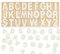 130 Stück (5 Sätze) Holzbuchstaben Set Lagerung in Tablett,Großbuchstaben A-Z,Wooden Alphabet,Buchstaben zum Basteln für Kunsthandwerk DIY Hochzeitsfeier Home Decoration Displays-Holzfarbe