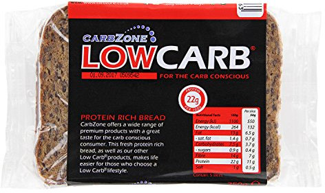 CarbZone Low-Carb-Proteinbrot, glutenfrei, proteinreich, ohne Zuckerzusatz oder Konservierungsstoffe, ideal für Keto- und Gewichtsverlustdiäten, schwedisches klassisches Brot (Pack of 6)