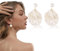 WUSJCOF Muschel Ohrringe Damen Jakobsmuschel Perlen Ohrstecker, Vintage Boho Ohrringe, Meerjungfrau Schmuck, Weiße Perlmutt Muschel Ohrringe Für Frauen Und Mädchen