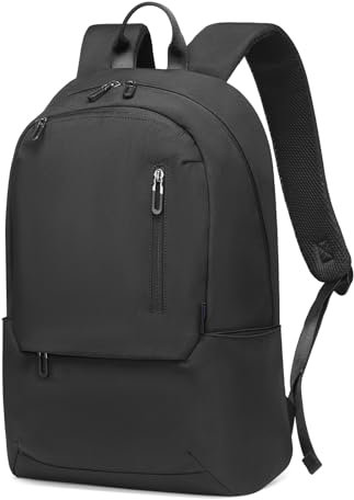DTGN Travel Laptop Backpack, Carry On Backpack, TSA-Approved Water-Resistant Rucksack Nylon for Work Men Women Fits 16 Inch Notebook, Black