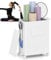 COSTWAY Rolling Yoga Mat Storage Basket, Collapsible Home Gym Storage Rack Laundry Hamper with 4 Wheels, Removable Lid, Extended Handle, 2 Hooks and DIY Label, Workout Equipment Holder Trolley