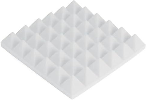 GONMDOPY 1-Pack High-Density Acoustic Foam Panel (300X300X50Mm) - Soundproofing & Noise Insulation for Studio, Home & Office/White