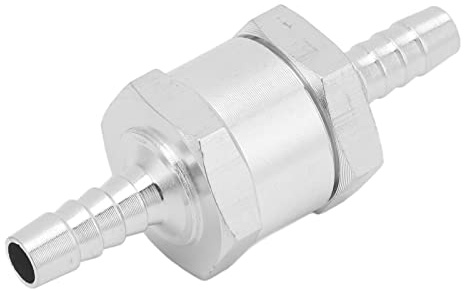 Einweg-Rückschlagventil, Rückschlagventil, Aluminiumlegierung, universell für Kraftstoff, Benzin, Öl, Benzin, Wasser (6 mm)