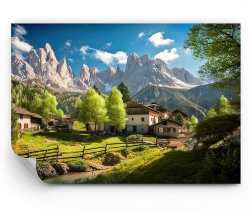 ARTTOR Fototapete Premium Sand - Berge Landschaft Alpen - 100x70 cm - Fototapeten Tapeten Moderne Wand Dekoration XXL Wandtapete Motivtapeten Bildtapete Schlafzimmer Wohnzimmer - WF2AA100x70-5814