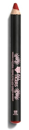 All Tigers 3-in-1 Mehrzweck-Stift für Augen, Lippen, Wangen – Rot 556 – veganes Make-up & einfach aufzutragen – intensiver Lippenstift, Creme-Blush, Lidschatten – Jojoba Bio – umweltfreundlich