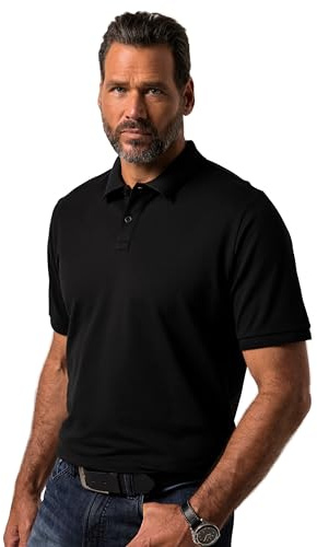 JP 1880 Herren große Größen Übergrößen Menswear L-8XL Poloshirt FLEXNAMIC®, Halbarm schwarz 3XL 840391100-3XL