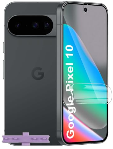 LiiLaa Hydrogel Diplayschutzfolie für Google Pixel 9/9 Pro/10/10 Pro mit Positionierhilfe, Weiche TPU Schutzfolie, Flexible Folie Fingerabdrücke Entsperren Film