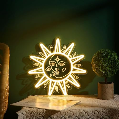 Sonne LED Neon Zeichen dimmbare Acryl Dekorative Lampe Licht auf Zeichen für Schlafzimmer Wohnzimmer Bar Küche Party Hochzeit Kunst Wanddekoration