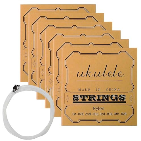 5 Stück Ukulele Ersatzsaiten Saiten Nylon Saiten für Anfänger, Profis, Musikliebhaber, Konzerte, Festivals, Studios
