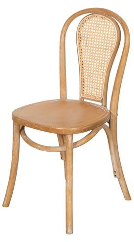 Biscottini Küchenstuhl Vintage Eschenholz 43 x 47 x 88 cm – Esszimmerstühle – Küchenstühle – Esszimmerstühle aus Holz und Wiener Stroh – Stühle für den Innen- und Außenbereich