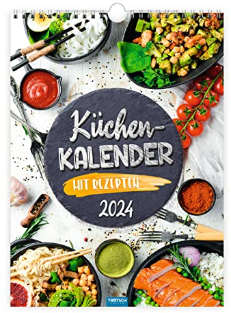 Trötsch Classickalender Küchenkalender 2024 - mit Rezepten: Wandkalender