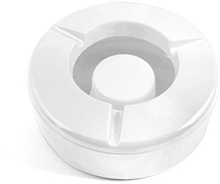 Chio 9002001 Aschenbecher in Winddicht, 12.5, Melamin, weiß, 12 x 12 x 5 cm