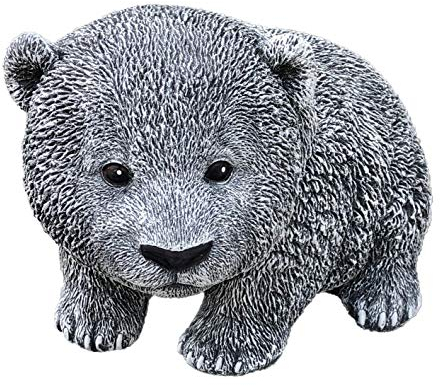 Steinfigur Bär Bärchen, Frost- und wetterfest bis -30°C, massiver Steinguss