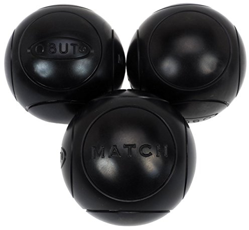 Obut Match Pétanque-Kugeln, Schwarz (1), 74 mm, Schwarz , 680g