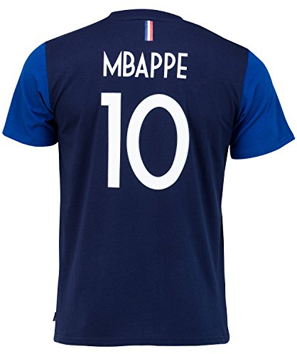 T-Shirt FFF - Kylian Mbappé - offizielle Kollektion der französischen Fußballnationalmannschaft - Herrengröße XX-Large blau