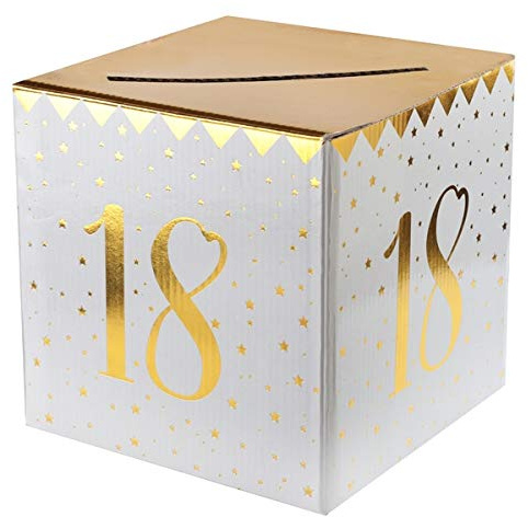 Brief- und Kartenbox 18. Geburtstag Golden Times