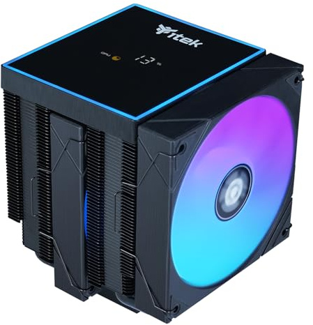 Itek Dissipatore ad aria ICY-6HATP - Socket universale - 250W TDP - 6 Heatpipe- 2x12cm ARGB Fan - Digital Display