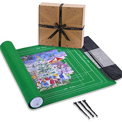 Jaques of London Jigsaw Age 3+ Mat | Roll Up Puzzle Mat for 2000 Piece Jigsaws | Easy to Store | Jigsaw Roll Mat for Adults Jigsaws | Quality Since 1795