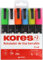 kores. 30212599. Pack de 6 Rotuladores de Tiza Líquida Borrable RT1. Colores Surtidos. Punta Reversible.