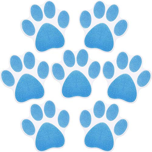 Mudder Non Slip Bathtub Stickers Paw Print Anti Slip Shower Treads,Blue