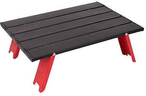Tragbarer Klapp-Campingtisch, Niedriger Camping-Angeltisch aus Aluminiumlegierung, Faltbarer Schreibtisch mit starker Tragfähigkeit, zum Grillen, Kochen, Angeln