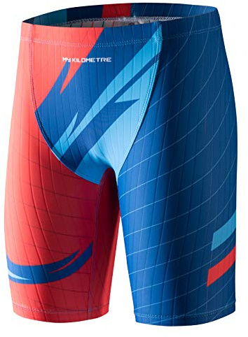 MY KILOMETRE Jammer Costume da Bagno per Bambini e Ragazzi – Cloro‑Resistente, con Coulisse, Asciugatura Rapida per Allenamento e Gare in Piscina