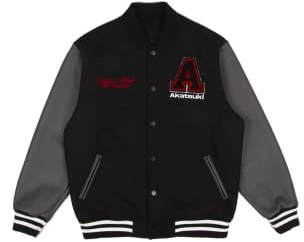 Tealer Unisex Akatsuki Jacke Varsity, Schwarz, Large