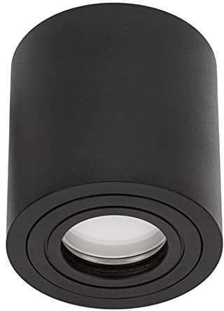 NCC-Licht LED Aufbauleuchte Außenleuchte Chloe rund Schwarz matt IP65 7W GU10 540lm warmweiß 2700K wasserdicht