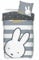 AYMAX Miffy Wende Bettwäsche, 80 x 80 cm + 135 x 200 cm, Silber Weiß, 8952