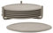 Zone Denmark Singles Glasuntersetzer aus Silikon, Untersetzer für Gläser, Tassen, Cocktailgläser, Durchm. 10 cm, Höhe 3,1 cm, 6 Stück, inkl. Halter, Taupe