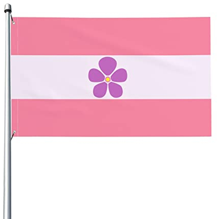 Sapphic Pride Flag LGBTQ Flag 3X5 Ft – UV-beständig – Garten Yard Flag Outdoor Flag mit Ösen