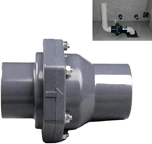 Gewindefittings 1 Stück UPVC-Rückschlagklappe, Einwegventil, Kunststoff-Klappe, Rückschlagventil, 25-160 mm Innendurchmesser, vertikaler universeller Rückschlagventil-Hahnkonverter (Size : Inner 50mm)