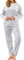 A2Z Womens Pyjamas Soft Warm Fleece Twosie Adults Crew Neck Long Sleeve - PJS 216 Grey Ladies 12-14