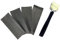 WELDINGER Set Dachrinnenpflaster Schwarz 250x80 mm (4 Stück) + Andrückrolle Silikon