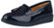 VAN HILL Damen Loafers Flach Lack Trendy Schuhe 213445 Dunkelblau Lack 36