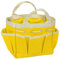 sourcing map Small Garden Tool Bag 7.5 x 4 x 5 Oxford Waterproof with Pockets Garden Tote Bag Gardening Plant Tool Organizer Storage Carrier Store for Outdoor Women Men, Yellow
