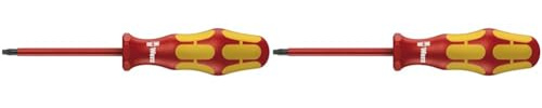 Wera 167 i VDE-isolierter TORX®-Schraubendreher, TX 20 x 80 mm, 05006174001 (Packung mit 2)