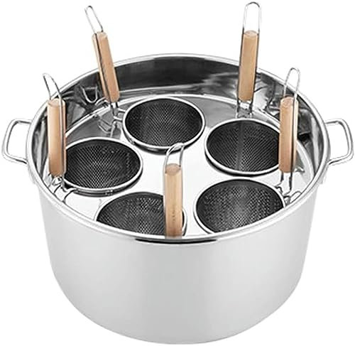 Pentole, Multipentole, Pentola per Pasta in Acciaio Inossidabile con Inserto colino, Pentola con cestello per Cottura a Vapore e Inserto per pentola per Pasta, Set cuocipasta con p
