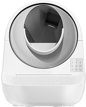 BREZO Arenero Autolimpiable para Gatos, Cubierto, Caja Inteligente de 57l + 13l con Control de Aplicación y Protección de Seguridad Antipellizcos