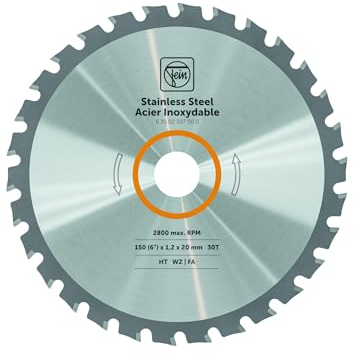 FEIN Premium-Kreissägeblatt für Edelstahl für FEIN Akku-Handkreissäge F-IRON Cut 57 A Ø 150 mm., für schnellere Schnitte in Edelstahl. 30 Zähne, Aufnahmebohrung 20 mm, Schnittbreite 1,2 mm