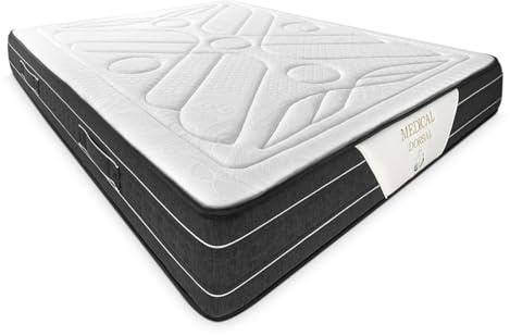 Somnia Descanso Viskoelastische Matratze Medical Premium 135 x 190 cm, ergonomisch und bequem, Dicke 30 cm, viskoelastische Federn, milbendicht, antibakteriell und hypoallergen