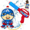 Wasserpistole mit Tankrucksack, Rucksack Wasserpistole, Cartoon Große Wasserpistolen, Wasserpistole Große Kinder, Kinder Wasserpistole Spielzeug, Wasserspritze Kinder für Sommer Strand Pool (A)