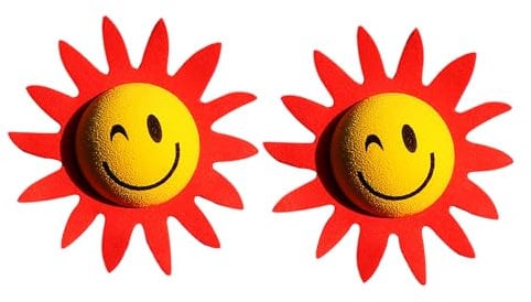 MEISH 2 Pieces Sunflower Car Antenna Toppers Smiley Sunflower Car Aerial Ball Automobile Roof Decoration for Vehicles