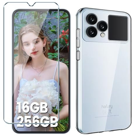 Xiangyun Cover per Cubot Hafury V1 Custodia+ 1 X Film di Vetro Temperato protezione- Trasparente Caso Silicone Crystal Clear Protettiva TPU Bumper Morbido Shell Case (6.58)