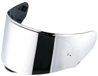 Helmvisier für FF328/FF353/FF800,Motorradhelm Visier,Motorrad Windschutz Helm Objektiv Visier Vollgesichts,Motorradhelm Zubehör Ersatz (Chromsilber)
