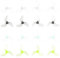 BETAFPV 16pcs Gemfan 1219S 3-Blade Propellers with 1.0mm Shaft Hole Compatible for 0702 Series Brushless Motor, FPV Racing Drone like Air65 Brushless Drone Metor65 Brushless Quadcopter