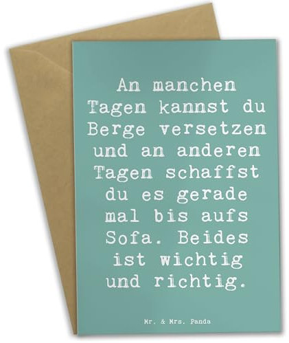 Mr. & Mrs. Panda Beileidskarte Spruch Hoffnung und Ruhe - Geschenk, Grußkarten, weihnachtskarten, babykarte, Zitat, Höhen Tiefen, Klappkarte, Berge versetzen, Gefühl, einladungskarten, Inspiration