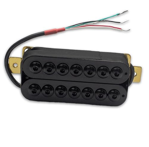 Guitarra Eléctrica Guitarra De Doble Bobina Guitarra De Doble Bloque Pastilla De 7 Cuerdas Guitarra Eléctrica Tipo Paraguas Pastilla Negra(Neck B)